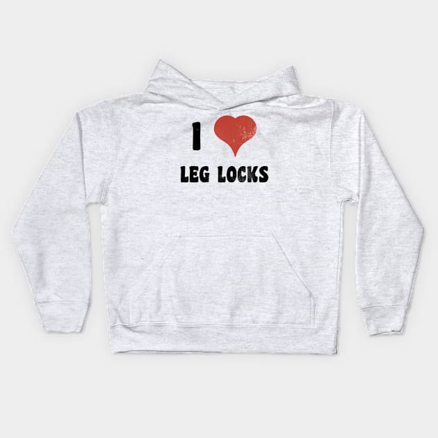 I Heart Leg Locks - Brazilian Jiu-Jitsu Kids Hoodie by Kyle O'Briant